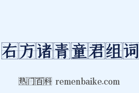 右方诸青童君组词是什么意思的图片